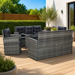 Practical 5-Piece Outdoor Dining Set with Cushions
