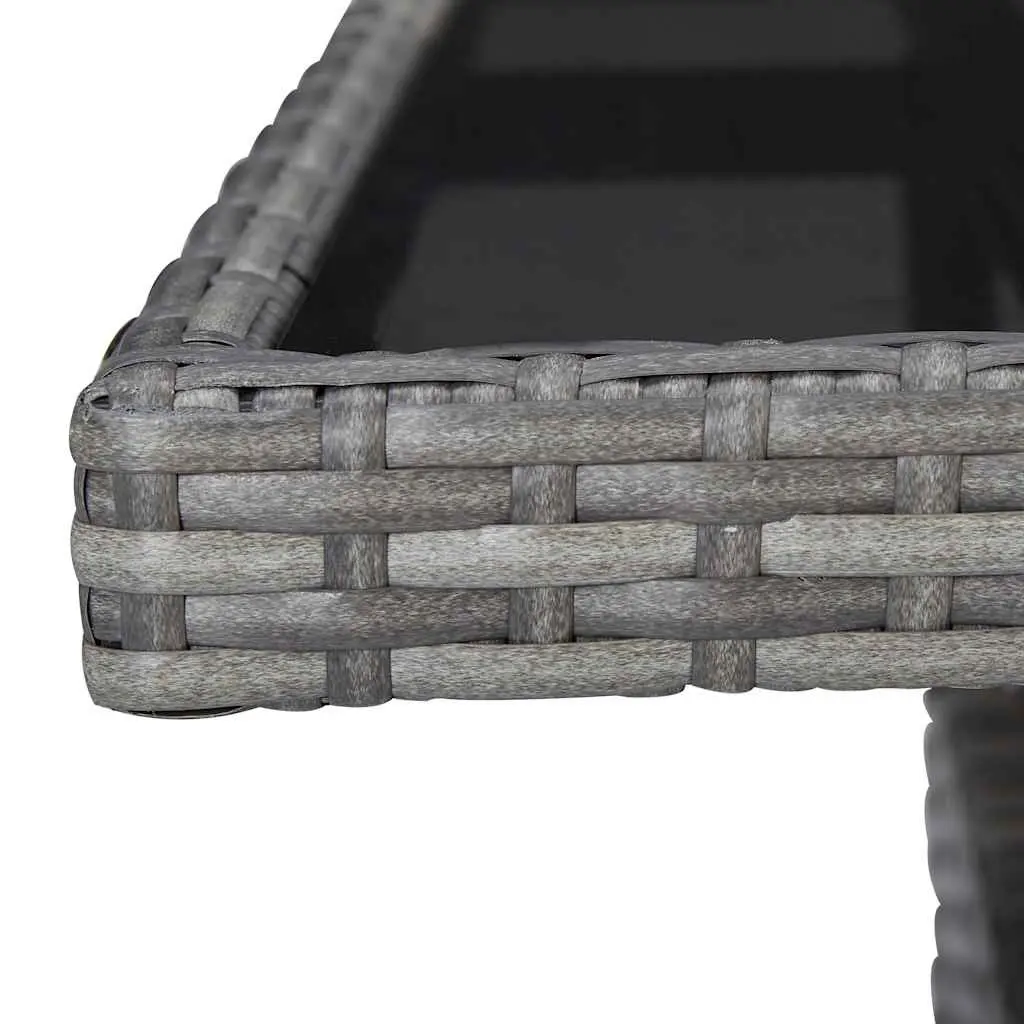 Grey Patio Dining Table for 4 Guests