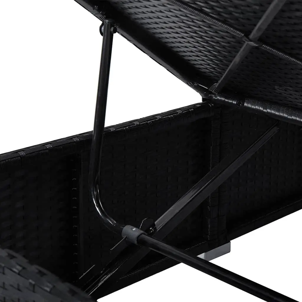 Black Sun Lounger for Poolside Relaxation