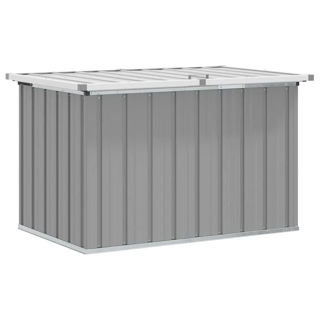 Garden Storage Box Outdoor Use Galvanised Steel Frame 109x67x65cm Grey Cushion Chest Container
