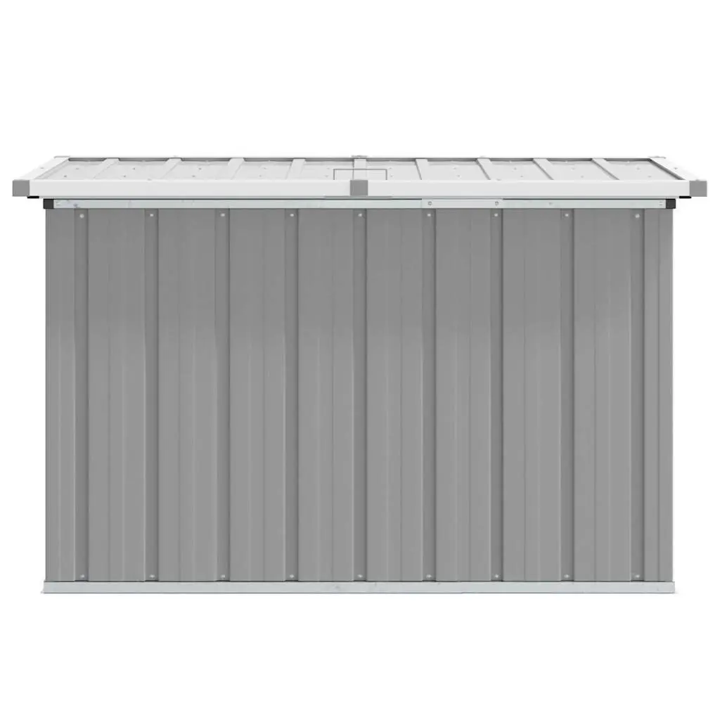 Garden Storage Box Outdoor Use Galvanised Steel Frame 109x67x65cm Grey Cushion Chest Container