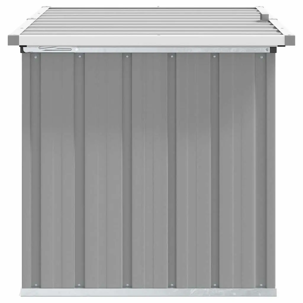 Garden Storage Box Outdoor Use Galvanised Steel Frame 109x67x65cm Grey Cushion Chest Container