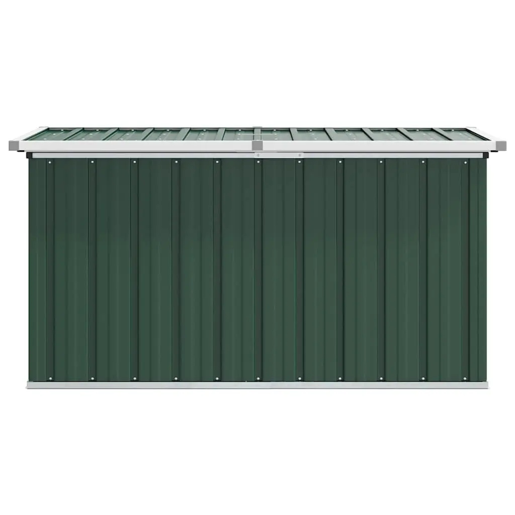 Garden Storage Box Steel Construction Green 129cm x 67cm x 65cm Outdoor Furniture