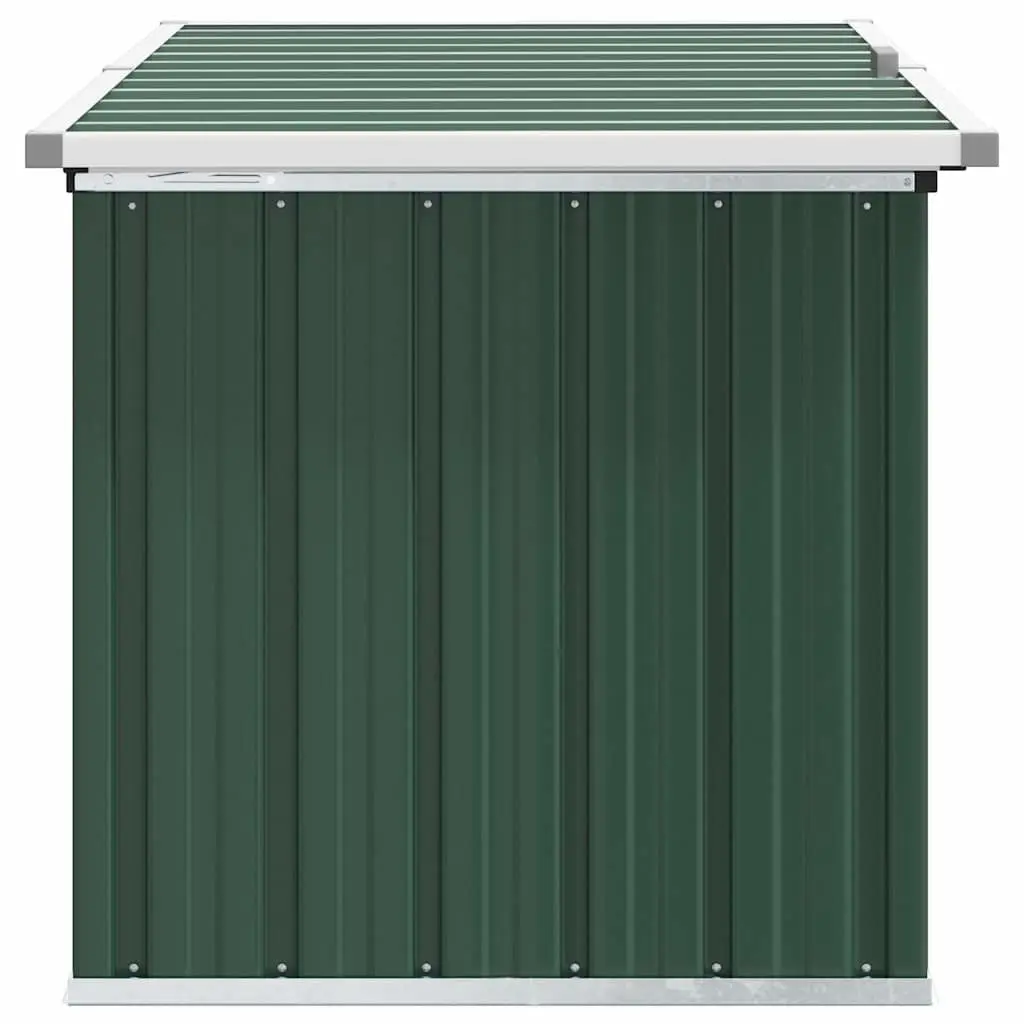 Garden Storage Box Steel Construction Green 129cm x 67cm x 65cm Outdoor Furniture