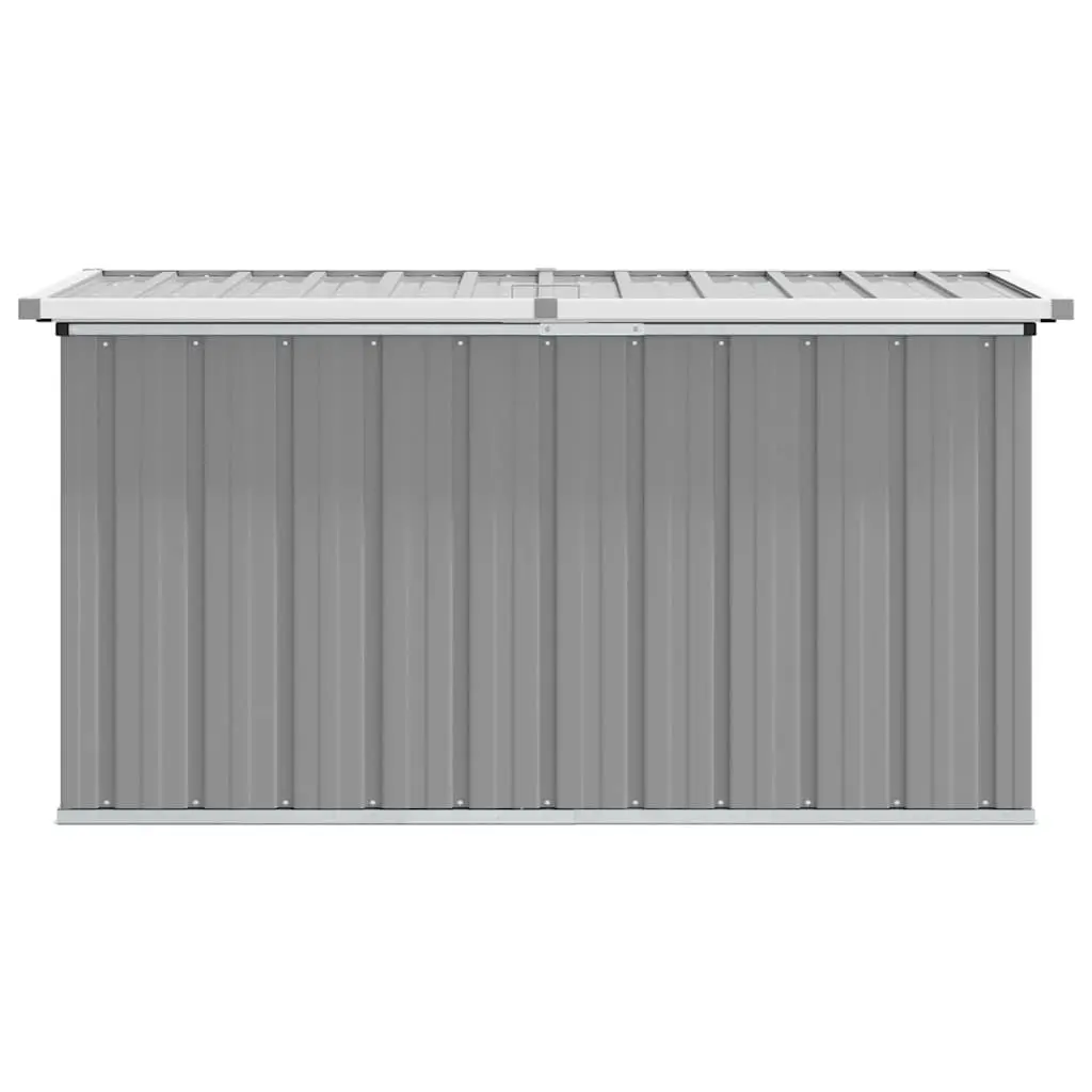 Garden Storage Box Galvanised Steel 129 x 67 x 65 cm Grey Outdoor Patio Deck Cushion Pillow Blanket Organiser