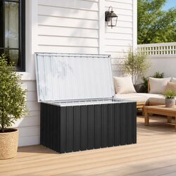 Practical Anthracite Storage Box for Outdoor Spaces