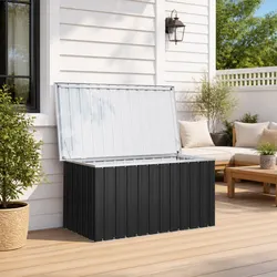Practical Anthracite Storage Box for Outdoor Spaces