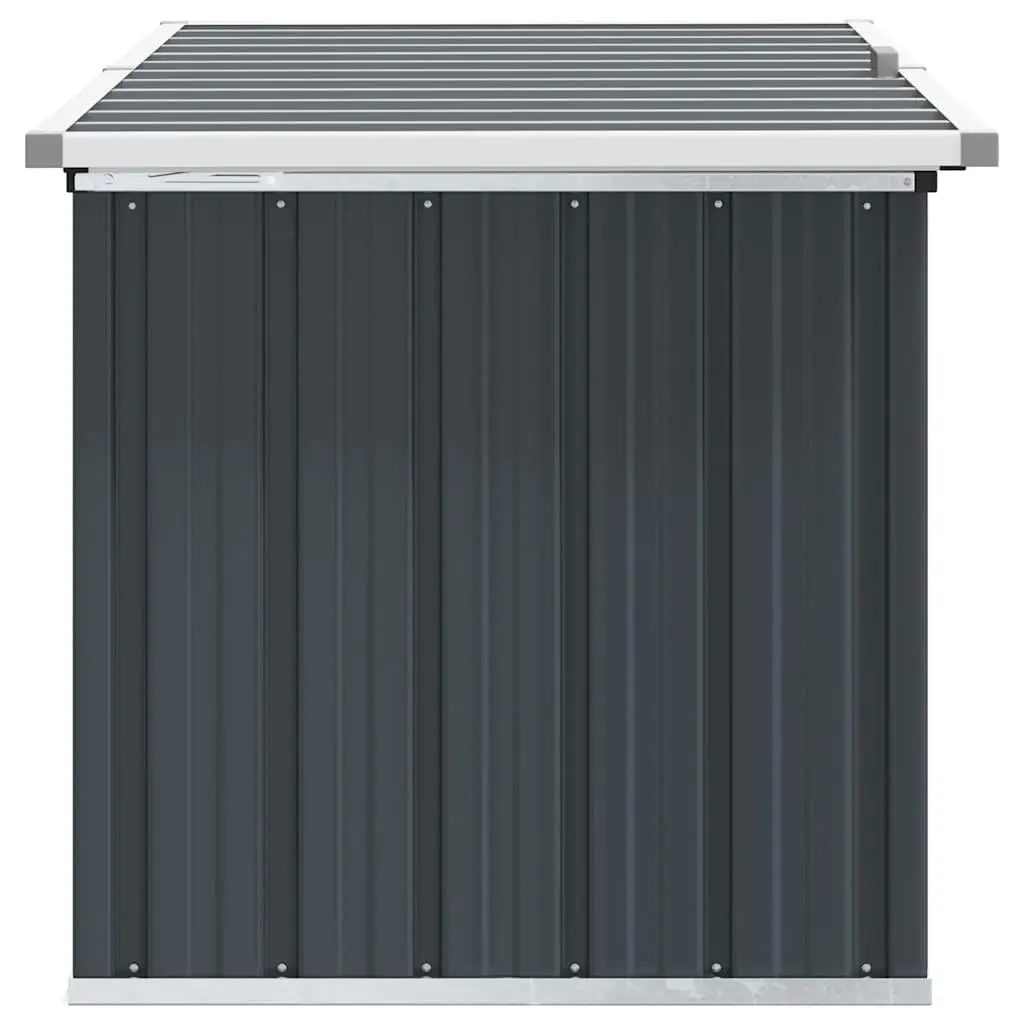 Garden Storage Box Galvanised Steel 129 x 67 x 65 cm Anthracite Outdoor Patio Deck Cushion Blanket Organiser Chest