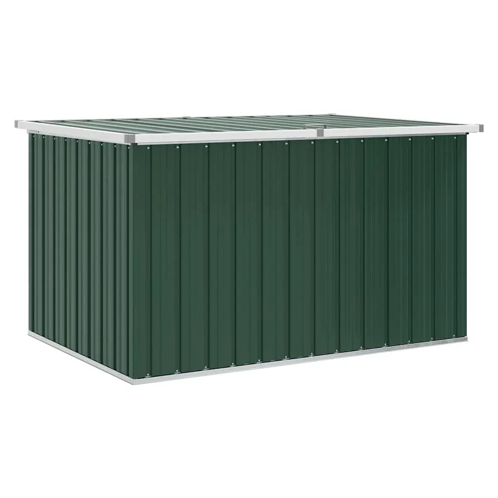 Outdoor Cushion Storage Box Galvanised Steel Frame 149x99x93cm Green Garden Patio Furniture