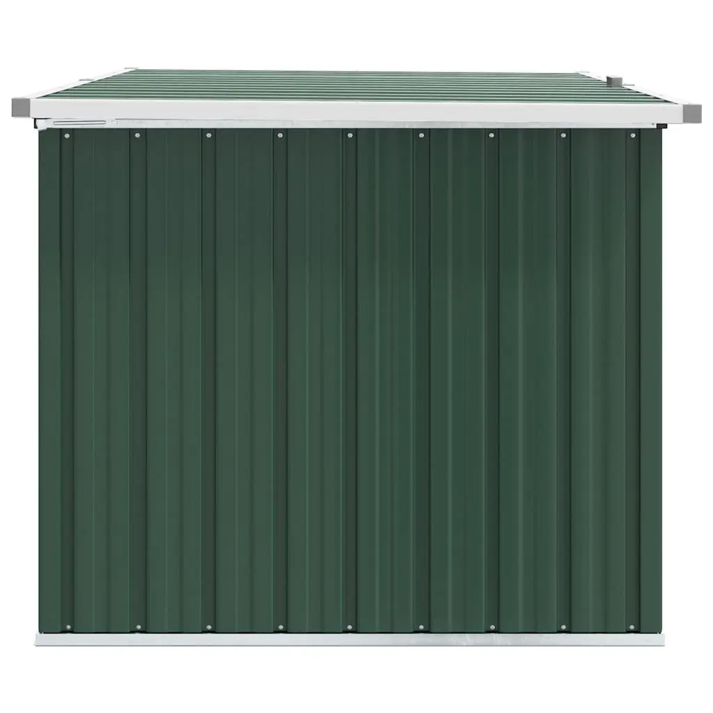 Outdoor Cushion Storage Box Galvanised Steel Frame 149x99x93cm Green Garden Patio Furniture