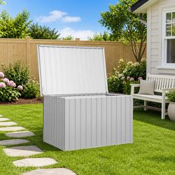 Functional Grey Storage Box for Home and Garden