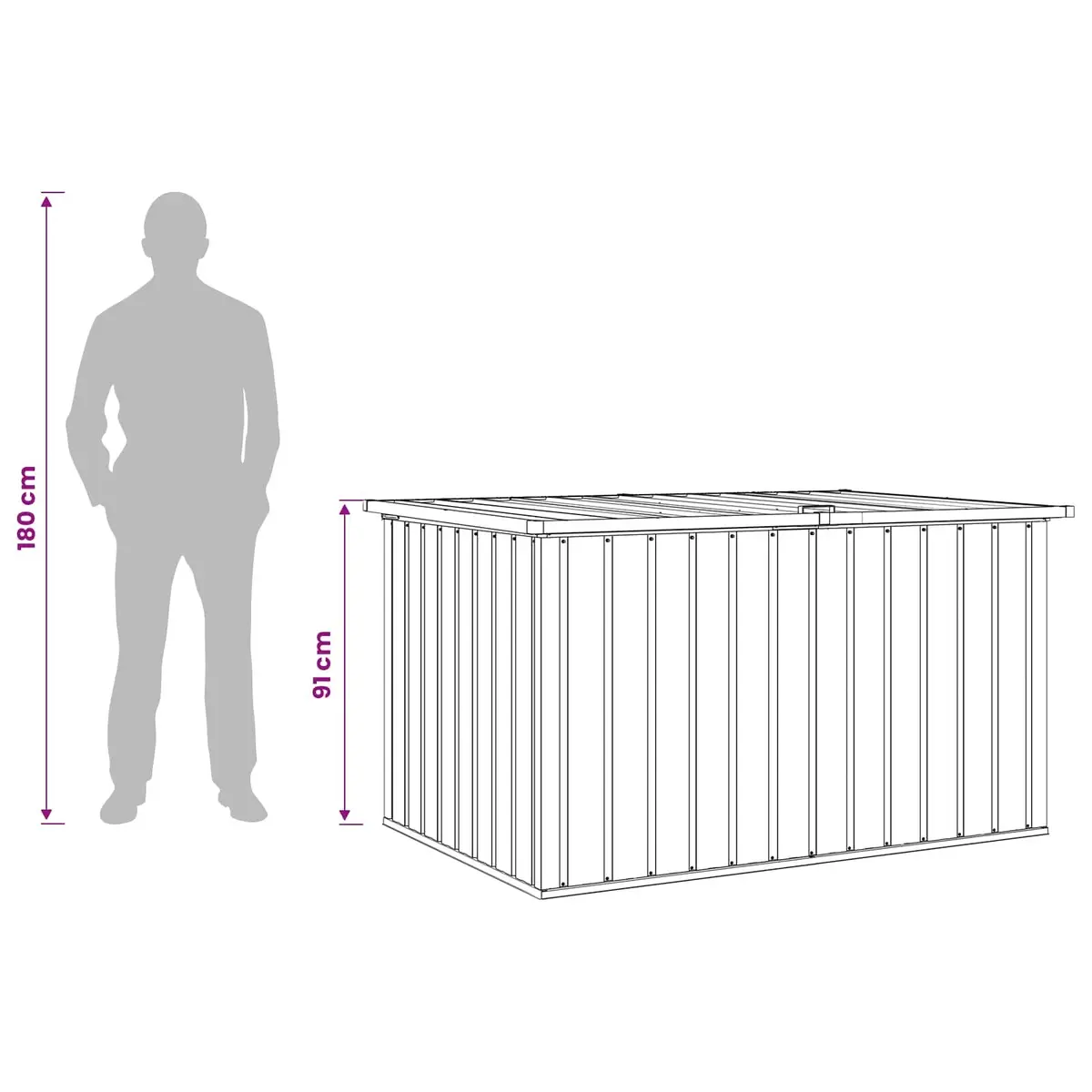 Outdoor Storage Box Galvanised Steel Anthracite 149x99x93cm Suitable for Cushions Pillows Blankets Tools