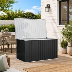 Practical Anthracite Storage Box for Your Garden or Patio