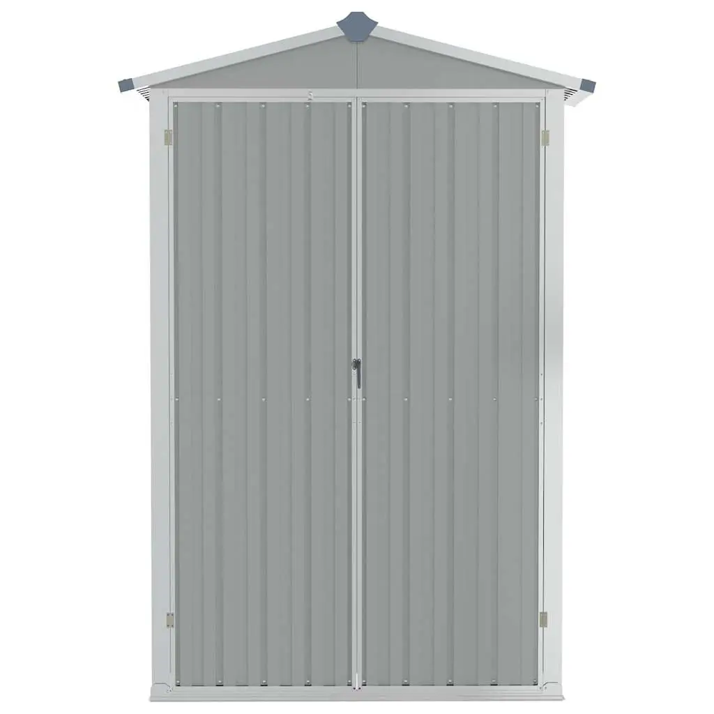 Garden Shed Galvanised Steel 116L x 45W x 175H cm Grey Outdoor Storage Tool Equipment Shed
