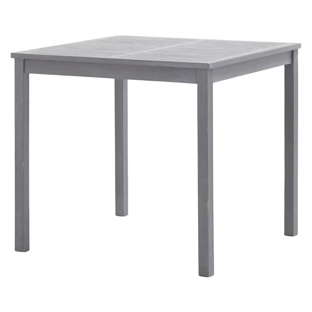 Square Outdoor Dining Table Grey 80x80x74 cm Wooden Garden Furniture