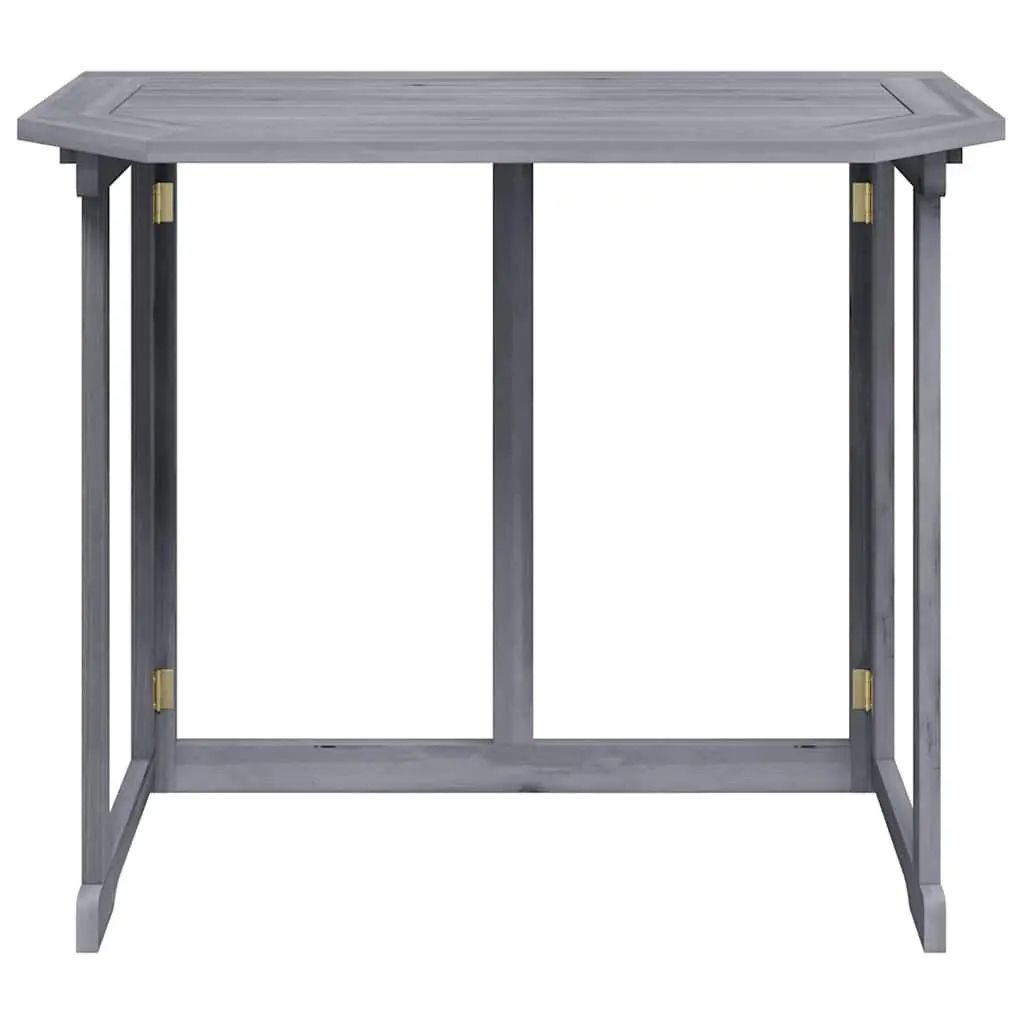 Folding Balcony Table Solid Acacia Wood 90 x 50 x 74 cm Grey Wash