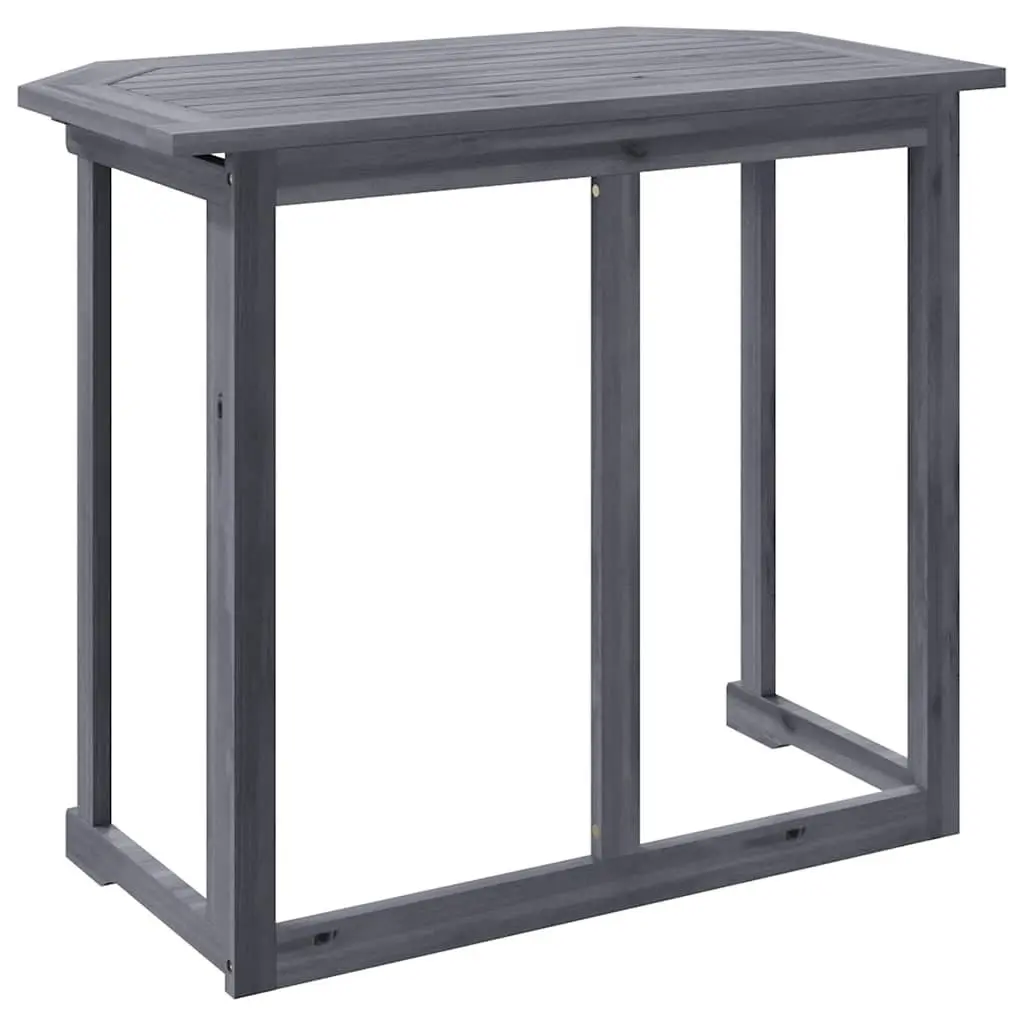 Folding Balcony Table Solid Acacia Wood 90 x 50 x 74 cm Grey Wash