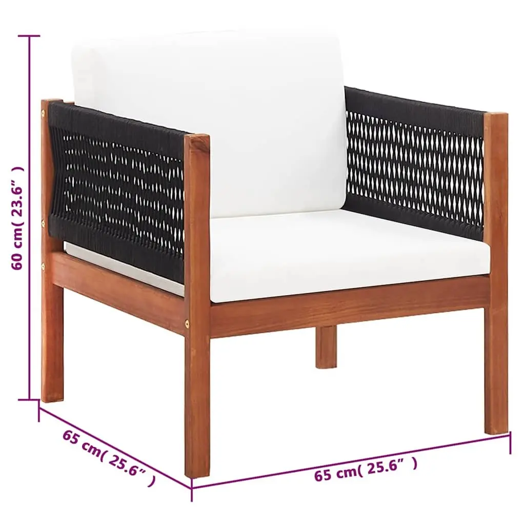 4 Piece Garden Lounge Set for Outdoor Use
