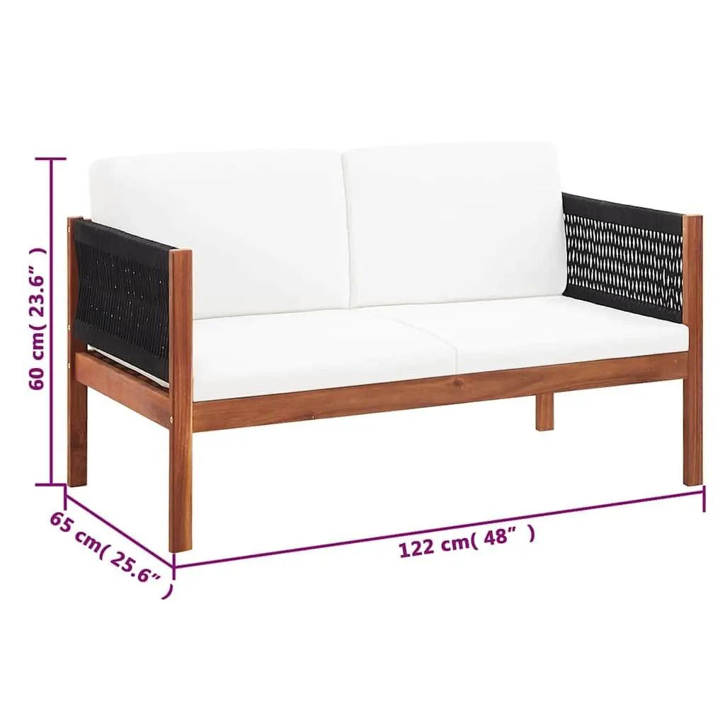 4 Piece Garden Lounge Set for Outdoor Use