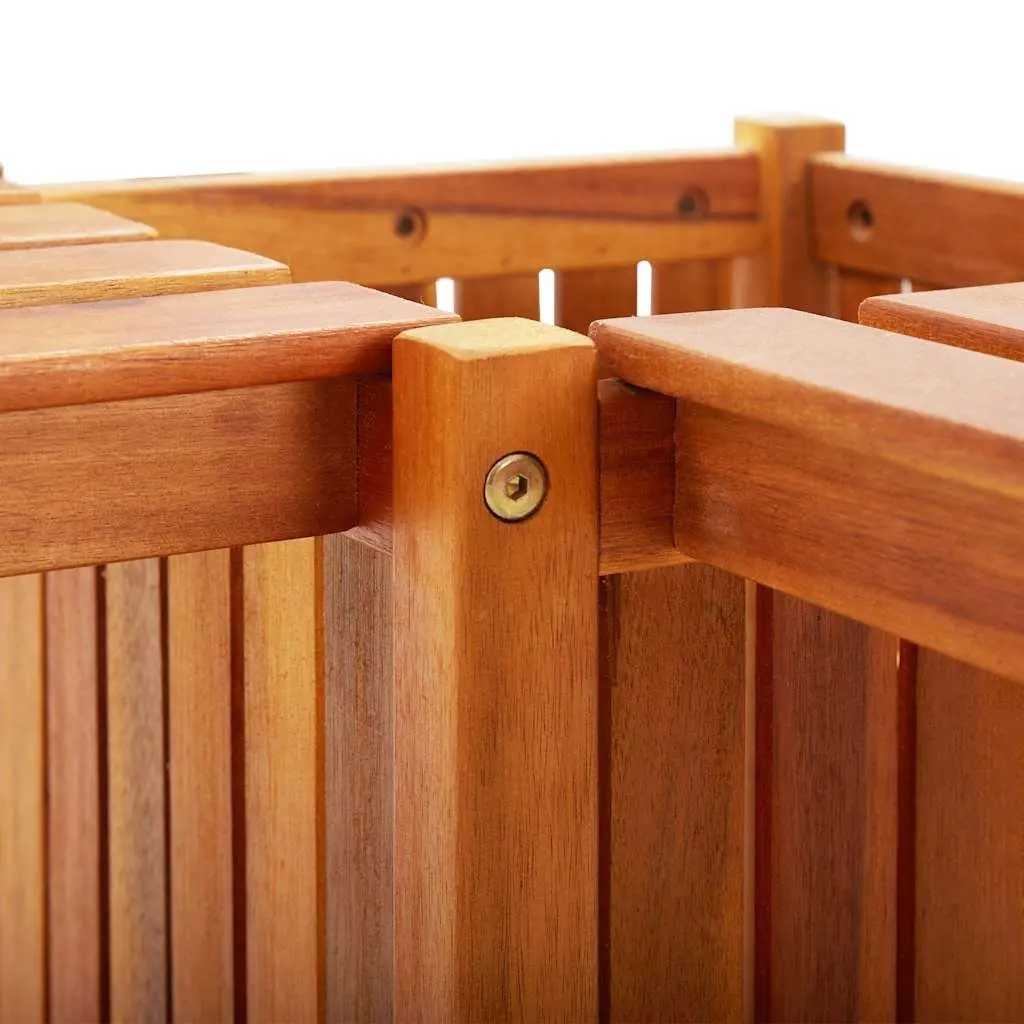 Garden Bench with Planter Box Acacia Hardwood 117x117x40cm Brown