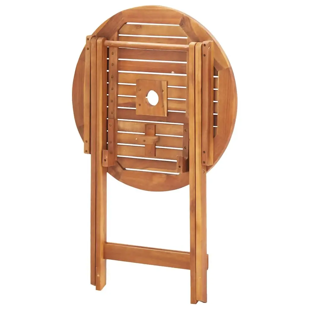 Folding Garden Dining Table Solid Acacia Wood 60x75cm Brown