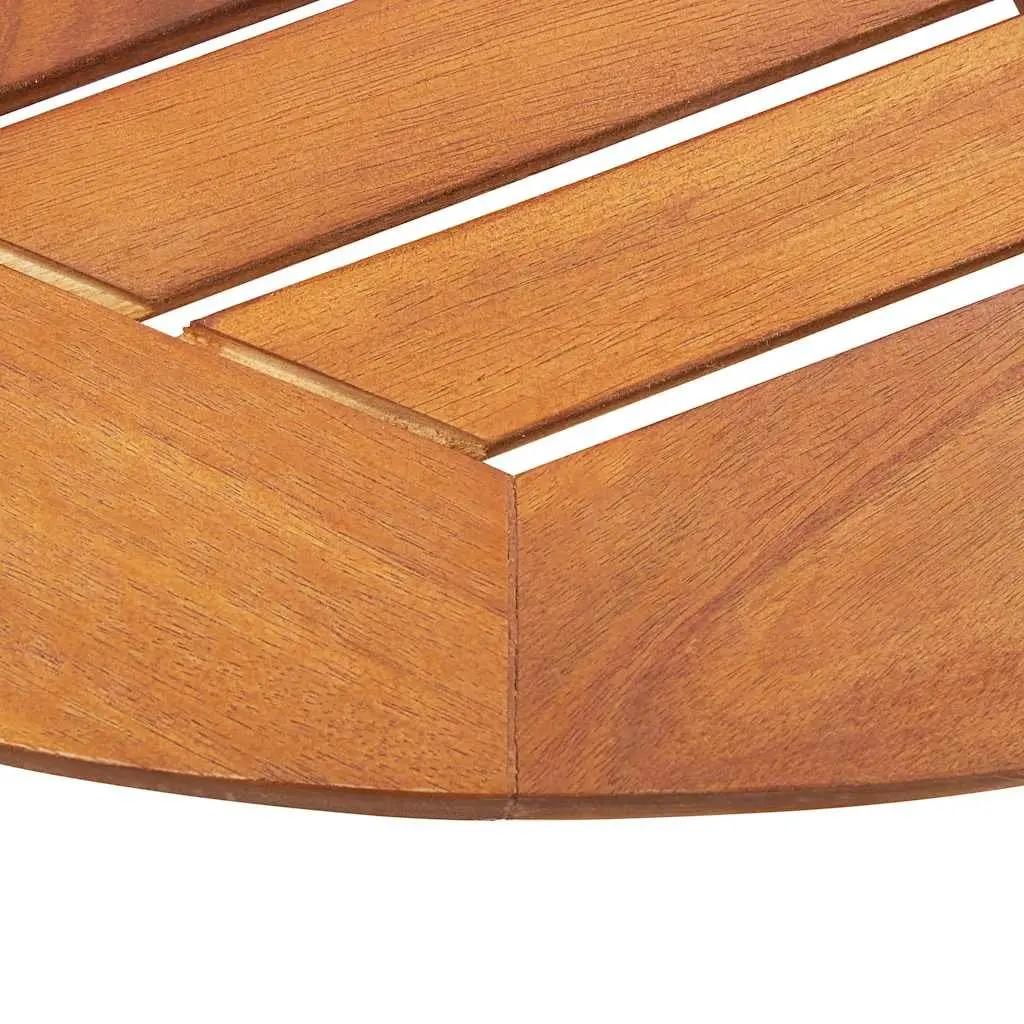 Folding Garden Dining Table Solid Acacia Wood 60x75cm Brown