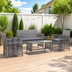 Versatile 4-Piece Lounge Set for Outdoor Spaces