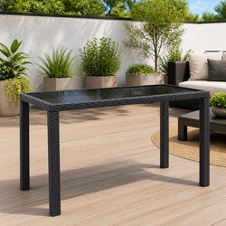 Practical Black Garden Dining Table for Any Outdoor Setting