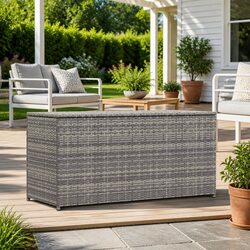 Practical Grey Storage Box for Your Outdoor Areas