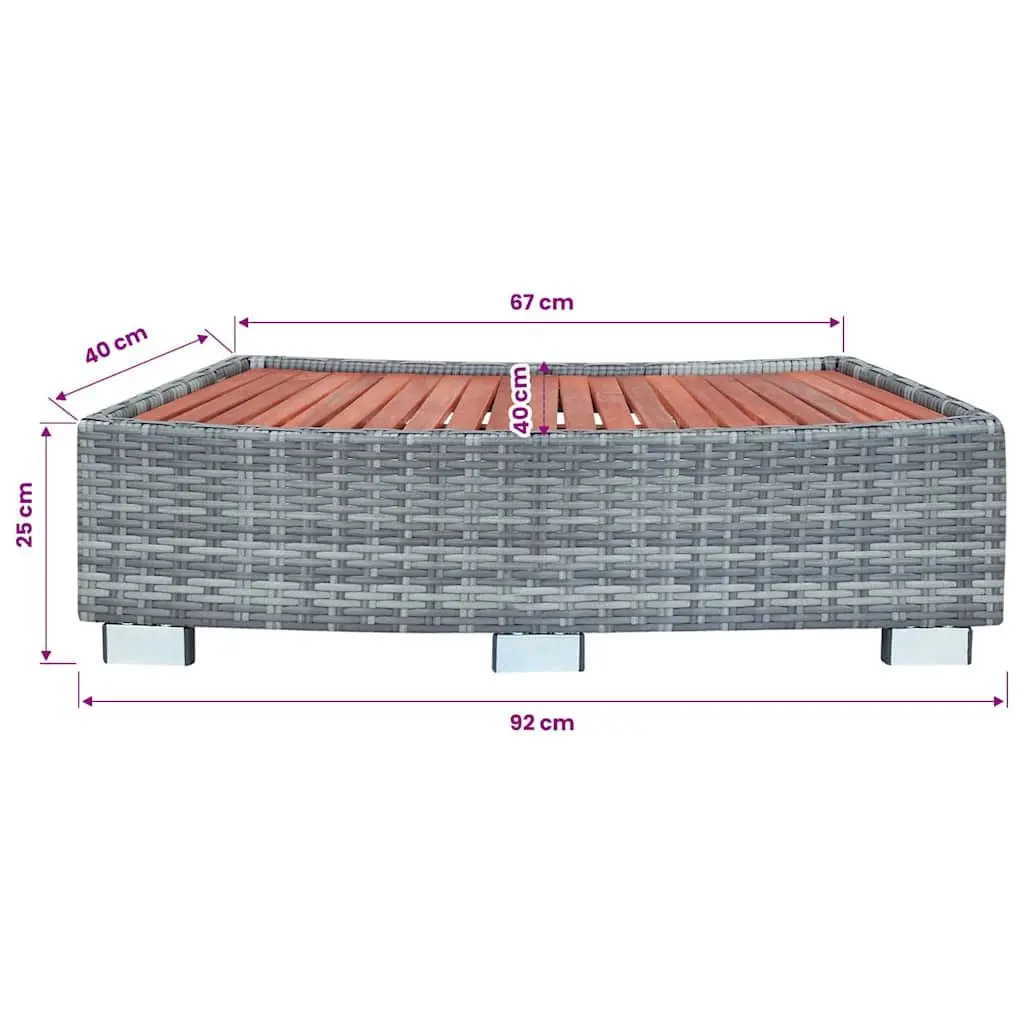 Garden Storage Box PE Rattan 120 x 50 x 60 cm Grey Outdoor Furniture Chest