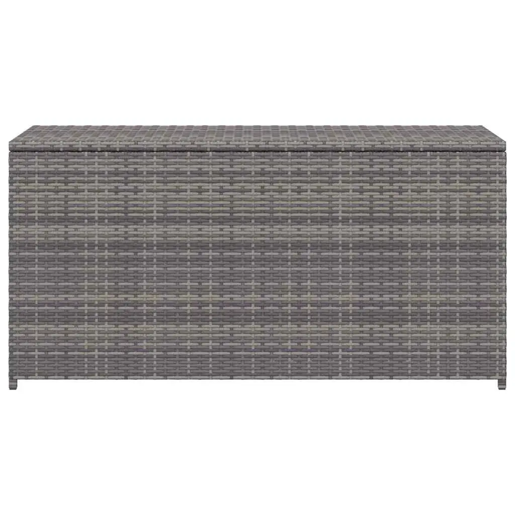 Garden Storage Box PE Rattan 120 x 50 x 60 cm Grey Outdoor Furniture Chest