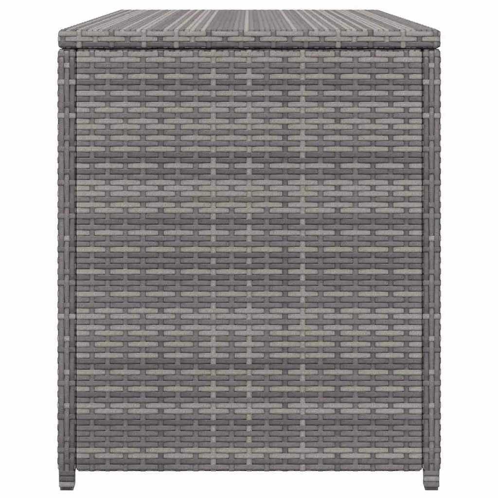 Garden Storage Box PE Rattan 120 x 50 x 60 cm Grey Outdoor Furniture Chest