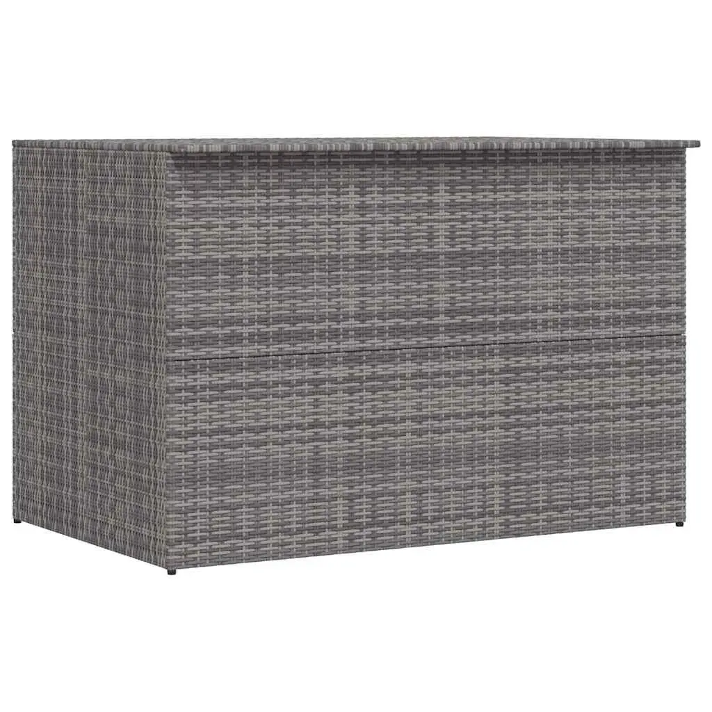 Outdoor Storage Box Poly Rattan Grey 150 x 100 x 100 cm