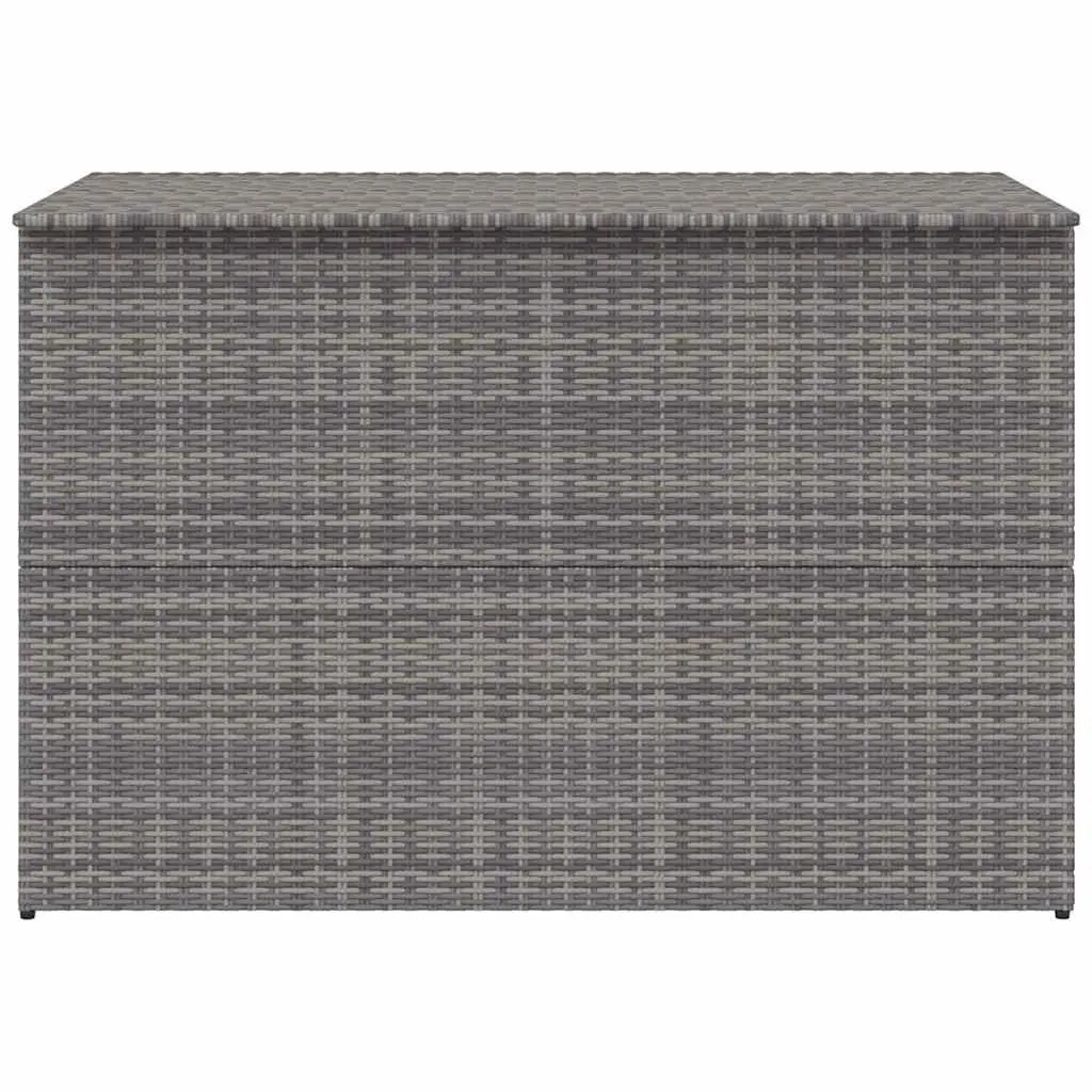 Outdoor Storage Box Poly Rattan Grey 150 x 100 x 100 cm