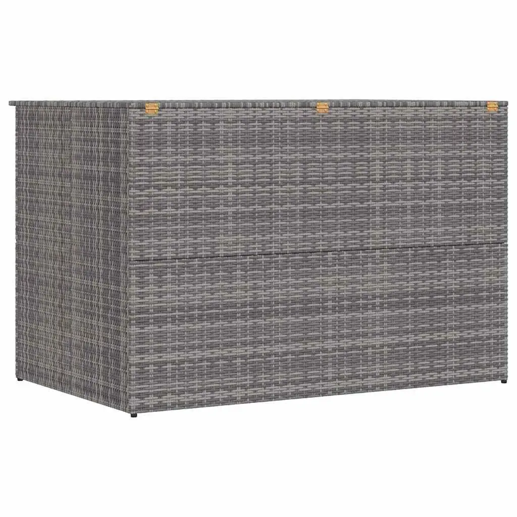 Outdoor Storage Box Poly Rattan Grey 150 x 100 x 100 cm