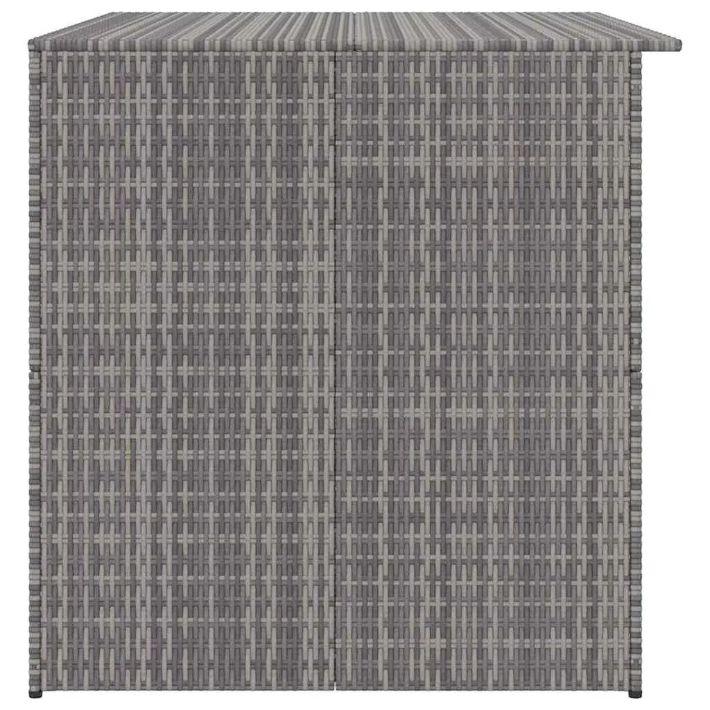 Outdoor Storage Box Poly Rattan Grey 150 x 100 x 100 cm