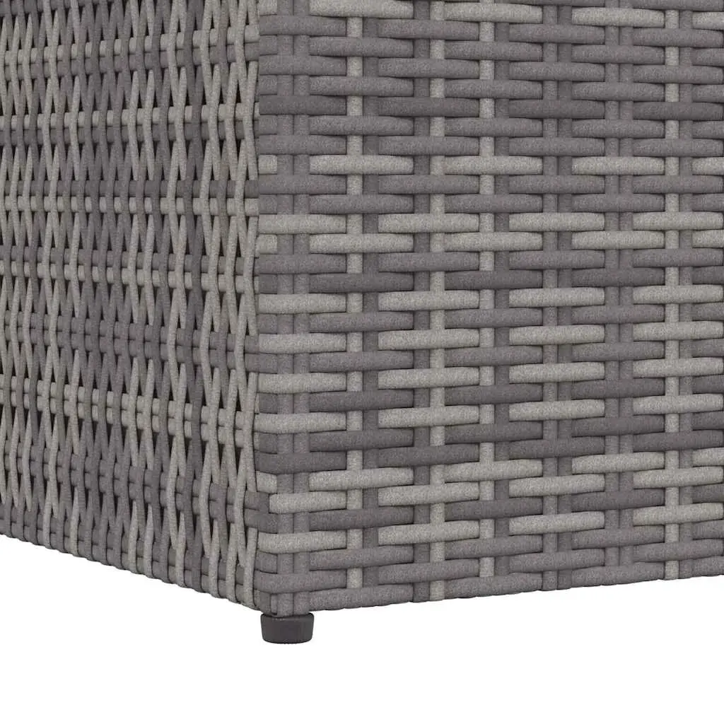 Outdoor Storage Box Poly Rattan Grey 150 x 100 x 100 cm