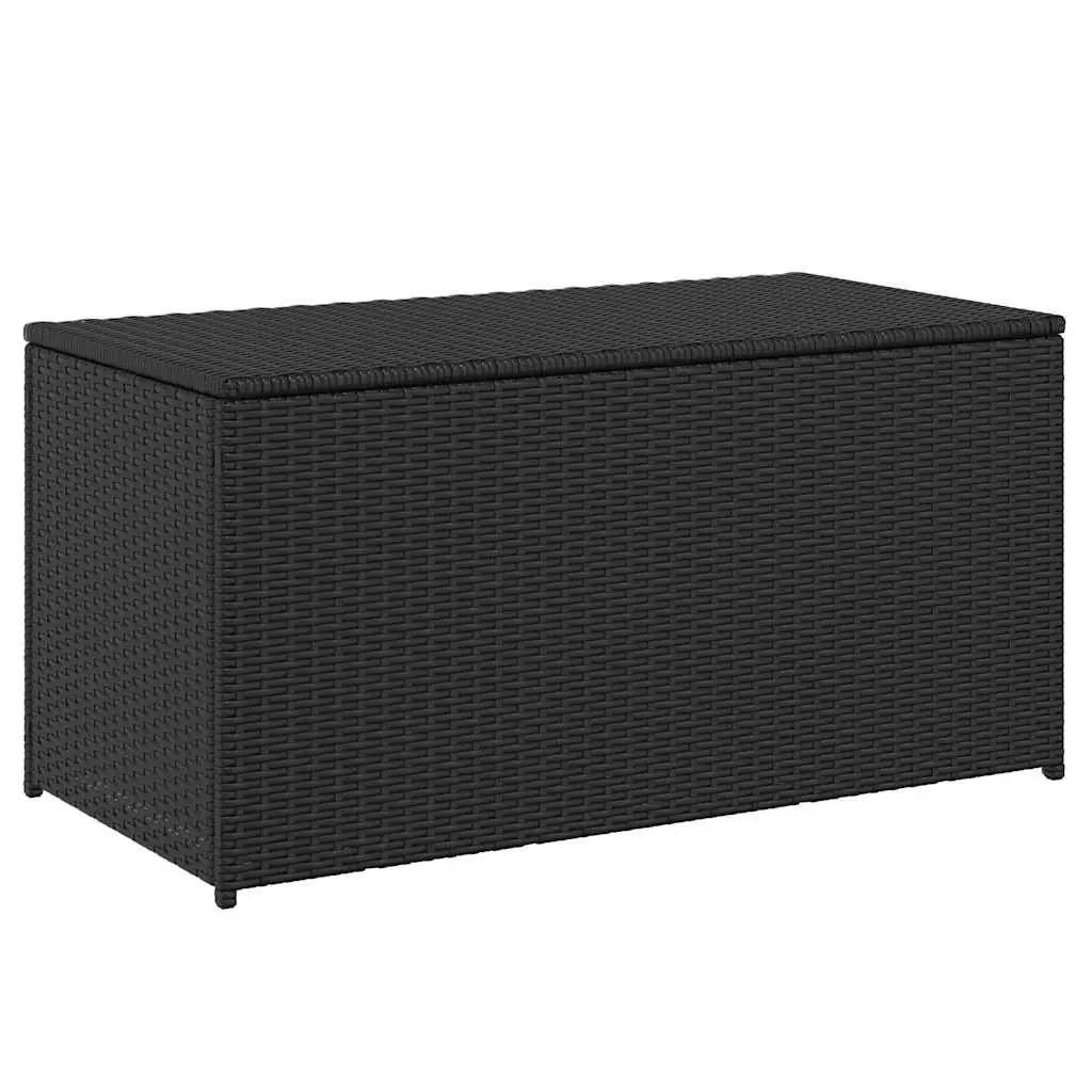 Outdoor Storage Box Poly Rattan 100x50x50cm Garden Chest Black