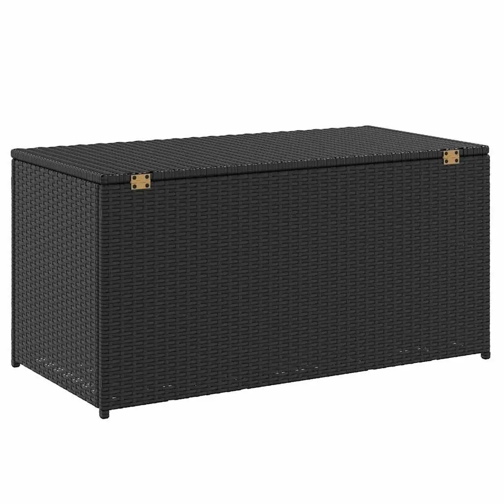 Outdoor Storage Box Poly Rattan 100x50x50cm Garden Chest Black