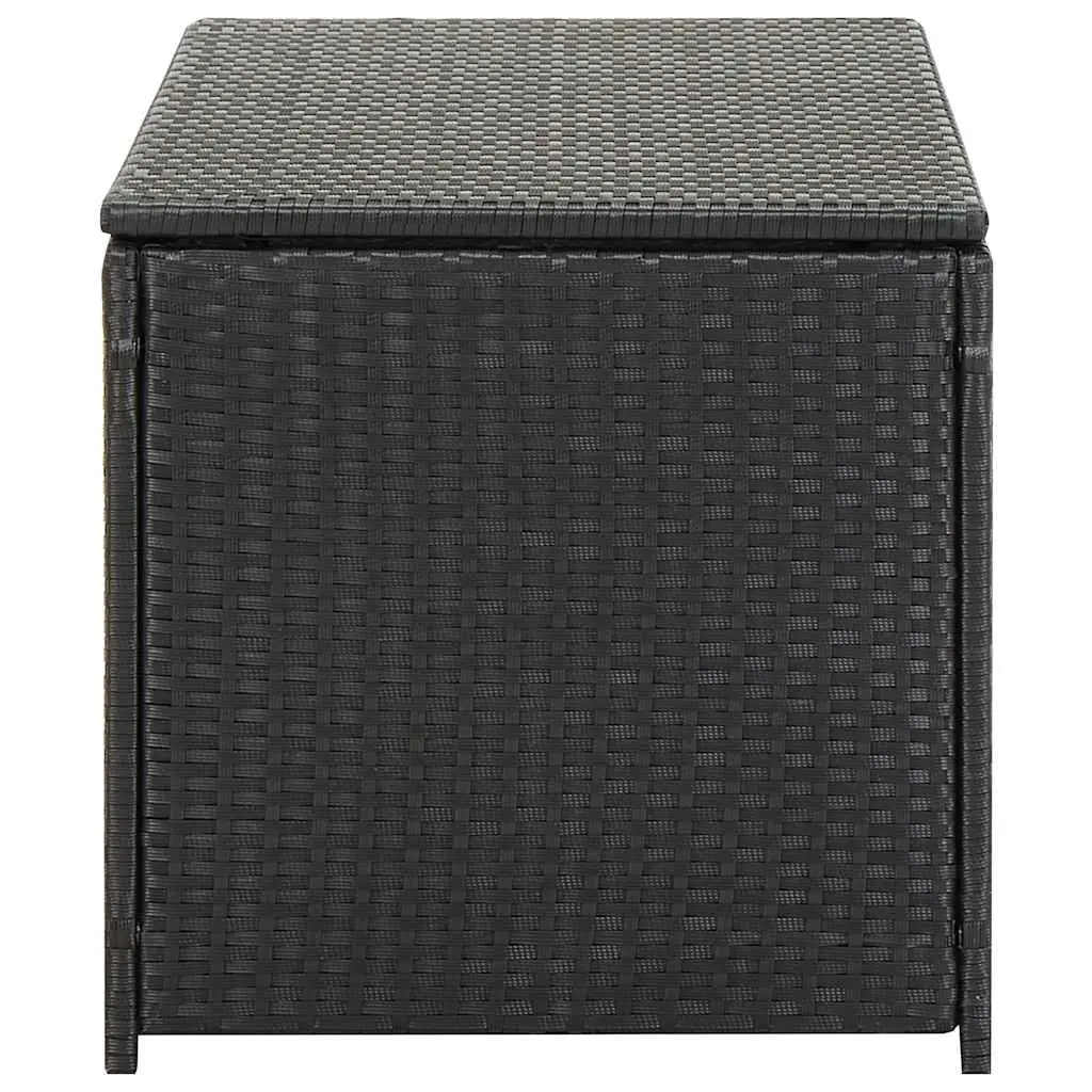 Outdoor Storage Box Poly Rattan 100x50x50cm Garden Chest Black