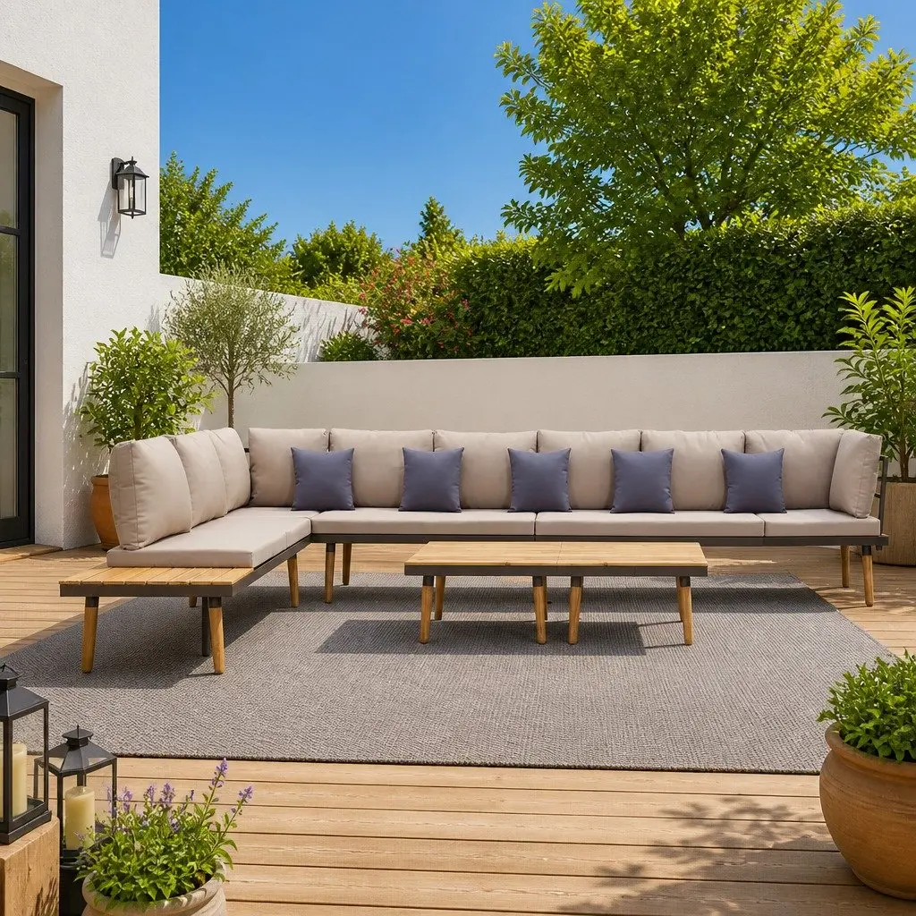 8-Seater Lounge Set for Outdoor Gatherings