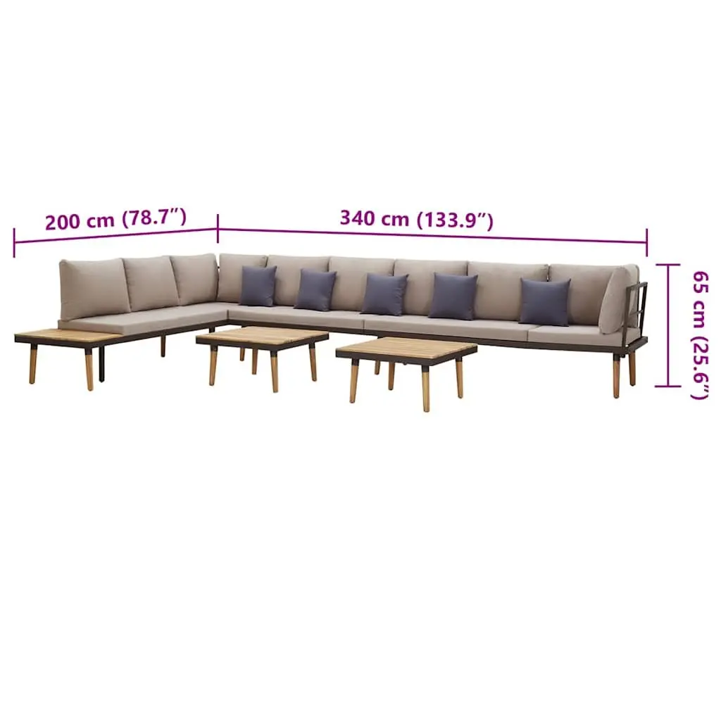 8-Seater Lounge Set for Outdoor Gatherings