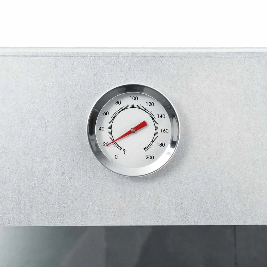 Outdoor BBQ Smoker Galvanised Steel 83cm Silver