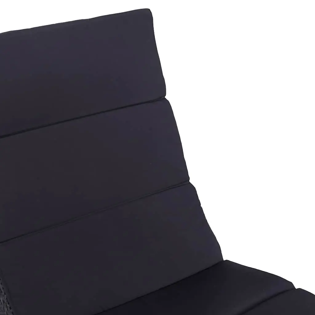 Sun Lounger Outdoor Sunbed Poly Rattan Foldable Garden Patio Relaxing Chair