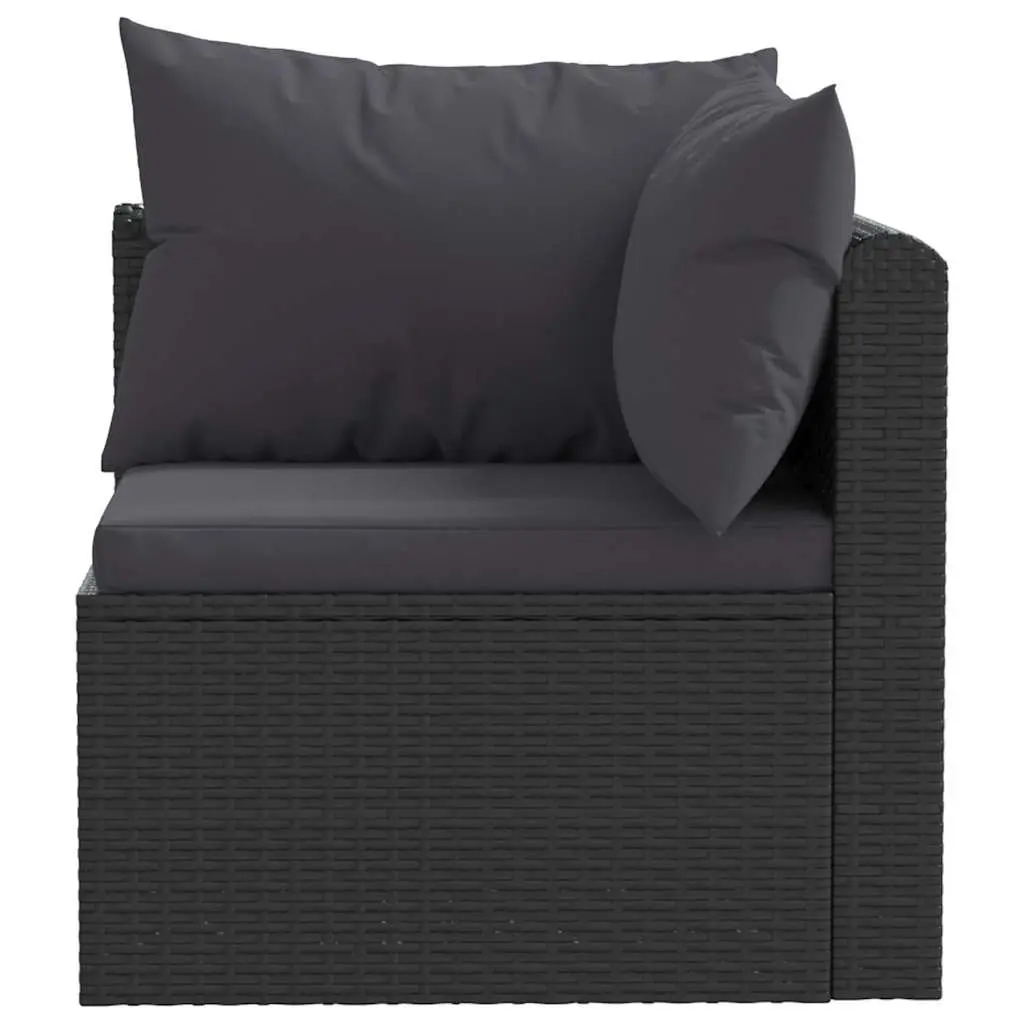Outdoor Sectional Sofa Set 2 Piece Poly Rattan Garden Patio Seating with
