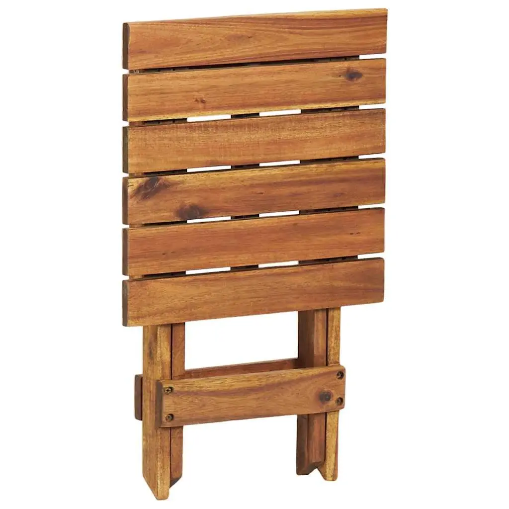 Plant Stand Solid Acacia Wood 30x30x38 cm Brown Folding Indoor Outdoor Display