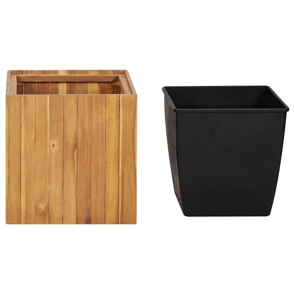 Garden Raised Bed Pot 43.5x43.5x44 cm Solid Acacia Wood Planter Box