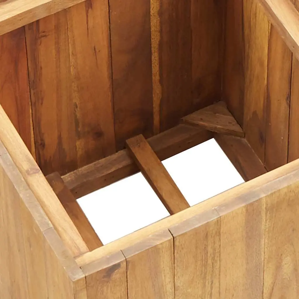 Garden Raised Bed Pot 43.5x43.5x44 cm Solid Acacia Wood Planter Box