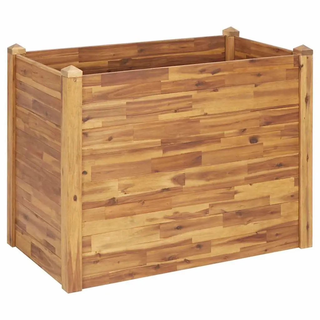 Raised Garden Bed Wooden Planter Box 110 x 60 x 84 cm Brown
