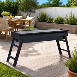 Portable Camping Charcoal BBQ Grill Folding Tabletop Outdoor Barbecue Garden